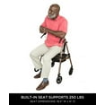 thumbnail image 3 of Signature Life Elite Travel Rollator Walker with Seat, Folding Four Wheel Rolling Walker for Seniors, 3 of 7