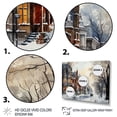 thumbnail image 3 of Designart "Landscape of a Russian City in Winter II" Landscapes Framed Wall Art - Traditional Brown Winter Landscape Entryway Framed Wall Art, 3 of 6