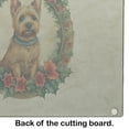 thumbnail image 4 of Norwich Terrier Christmas Flowers Glass Cutting Board 12 in x 15 in, 4 of 5