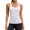 White, variant on Women's Sweetheart Neck Workout Tank Tops Fitted Ribbed Seamless Racerback Athletic Camisoles with Built in Bra