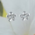 thumbnail image 2 of Beautiful Hawaiian Plumeria Necklace and Earring, Sterling Silver Plumeria Flower CZ Pendant, N2031S Birthday Valentine Wife Mom Gift, 2 of 9