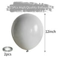 thumbnail image 4 of KAINSY Matte Gray Latex Balloon 12inch 77pcs Helium Ivory Grey Balloons Birthday Wedding, 4 of 5