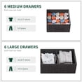 thumbnail image 4 of Shininglove 43-Inch Fabric Dresser for Bedroom with 12 Drawers, Sturdy Metal Frame, Wood Tabletop, Dark Grey, 4 of 7