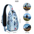 thumbnail image 5 of Crossbody Sling Backpack for Women Men Light Blue Octopus Repeat Shoulder Sling Crossbody Casual Chest Bag for Travel Sports Running Hiking, 5 of 6