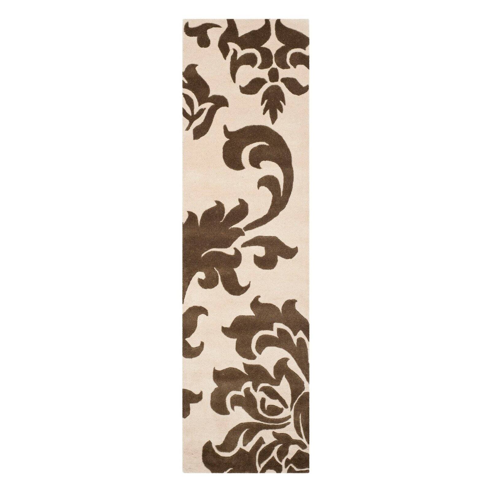 SAFAVIEH Martha Stewart Barcelona Floral Wool Area Rug, Blue Suede, 9' x 12'