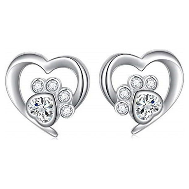 Guardurnaity 1 par de pendientes de diamantes de imitación para mujer, fiesta, banquete, niñas, diseño Simple, adorable pendiente de tuerca Ropa, zapatos y accesorios Miscelánea Blanco