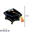 thumbnail image 3 of PMU Graduation 31 Inch Black Graduation Cap Mylar Foil Balloons Pkg/5, 3 of 6