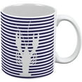 thumbnail image 1 of Lobster Navy Nautical Stripes All Over Coffee Mug, 1 of 2