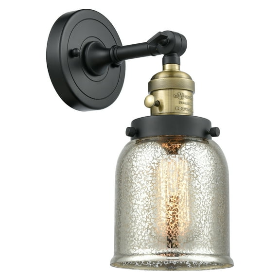 Innovations 203SW-BAB-G58-LED Small Bell 1 Light Sconce part of the Franklin Restoration Collection, Black Antique Brass