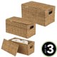 thumbnail image 2 of Cesta organizadora de almacenamiento con diseño de hierba marina tejida, juego de 3, 2 of 9
