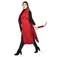 thumbnail image 2 of Chaleco largo con cinto Roman Fashion /Tallas Extras, 3018 (Rojo) rojo 36, 2 of 6