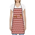 thumbnail image 3 of Sikiie Red and Brown Squares Aprons for Kitchen Cooking Aprons, Chef Apron for Men Women Chef, 3 of 7