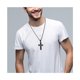 thumbnail image 5 of Cross Necklace Stainless Steel with Gold Pendant Necklace for Men Rope Chain, 5 of 5