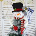 thumbnail image 2 of Large Snowman Christmas Tree Topper With Top Hat Scarf Hanger For Xmas, 2 of 5