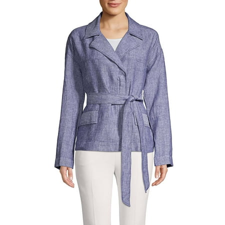 Tied Linen Lapel Jacket