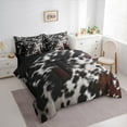 thumbnail image 3 of Manfei Chic Cow Print Bedding Comforter Set 7 Pieces for Adult, Rustic Farmhouse Full Bedding Set, Simple Fashion Style Reversible Fitted Sheet Flat Sheet, Super Cozy Room Decor, 3 of 7