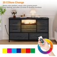 thumbnail image 4 of 8-Drawer LED TV Stand for 55" TV - Media Console with Power Outlet & 22 Light Modes, 4 of 5