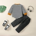 thumbnail image 5 of Gibobby Conjunto 2 uds. para bebé y niño Conjunto de ropa con estampado de y bolsillo de manga larga para niños pequeños(Negro, 18-24 Meses), 5 of 5