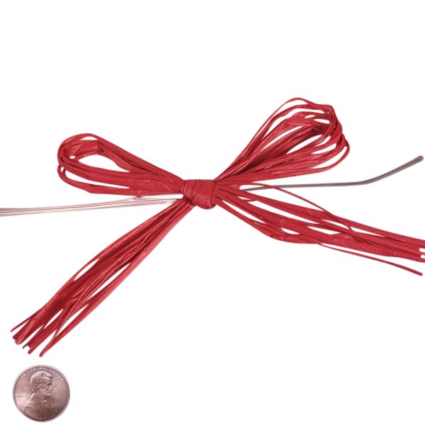 Red Raffia PreTied Bows 4" Quantity 12 by Paper Mart
