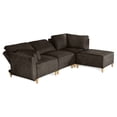 thumbnail image 4 of Sala Modular Makora Morelli Memory Foam Chocolate Chenille De 4 módulos, 4 of 9
