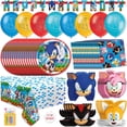 thumbnail image 1 of Set de decoración de fiesta Sonic Birthday Serves, 16 unidades, con globos, 1 of 6
