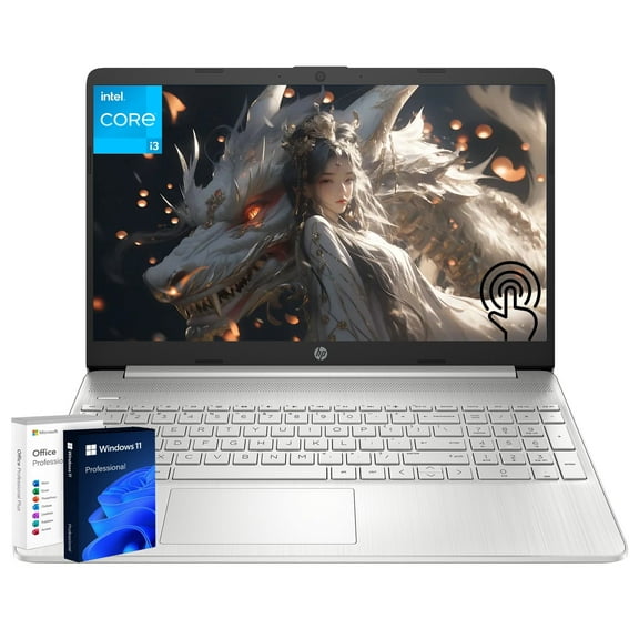 HP Touchscreen Laptop for Business and Student, 15.6" HD Micro-Edge Display, Intel i3-1215U, 32GB RAM, 1TB SSD, Fast Charge, Wi-Fi, Windows 11 Pro