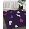 thumbnail image 2 of Ahgly Company Indoor Round Patterned Rebecca Purple Area Rugs, 6' Round, 2 of 6