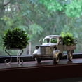 thumbnail image 5 of Zeckos Distressed Galvanized Silver Truck Planter – Rustic Decor for Gardens & Patios - Silver, 5 of 9