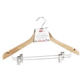 thumbnail image 3 of Simplify Wood Suit Clothes Hanger, 2 Count, Adult Size, Beige, 3 of 4