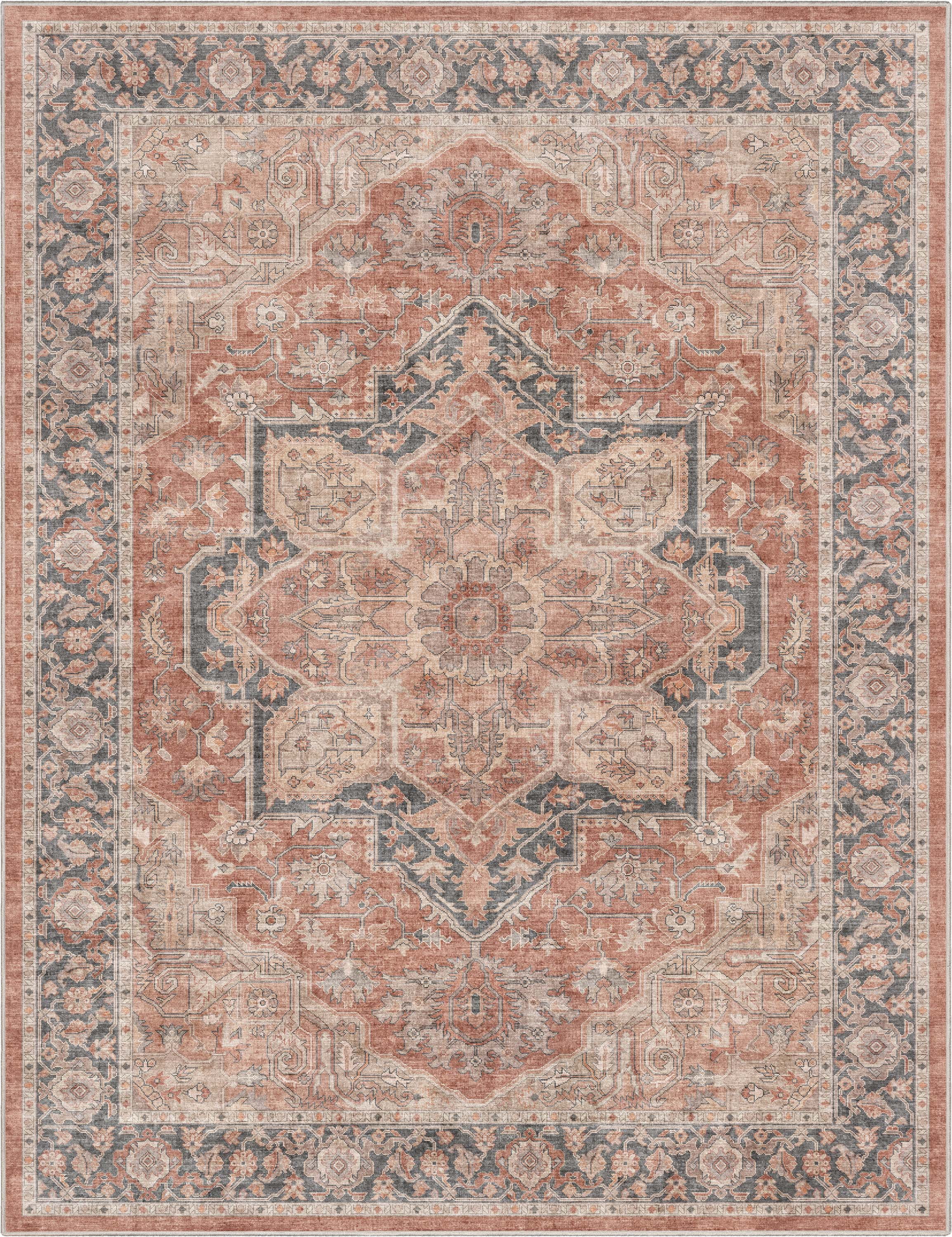 Well Woven Apollo Bolona Vintage Oriental Red Flatweave 7'7" x 9'10" Area Rug