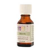 Aura Cacia 100% Pure Essential Oil Introspective Myrrh (Commiphora Molmo) - 0.5 Oz, 2 Pack