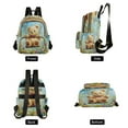 thumbnail image 2 of Casual Brown Bear on Swing Painting Backpack for School,College and Travel, Water Resistant Bookbag,, 2 of 7