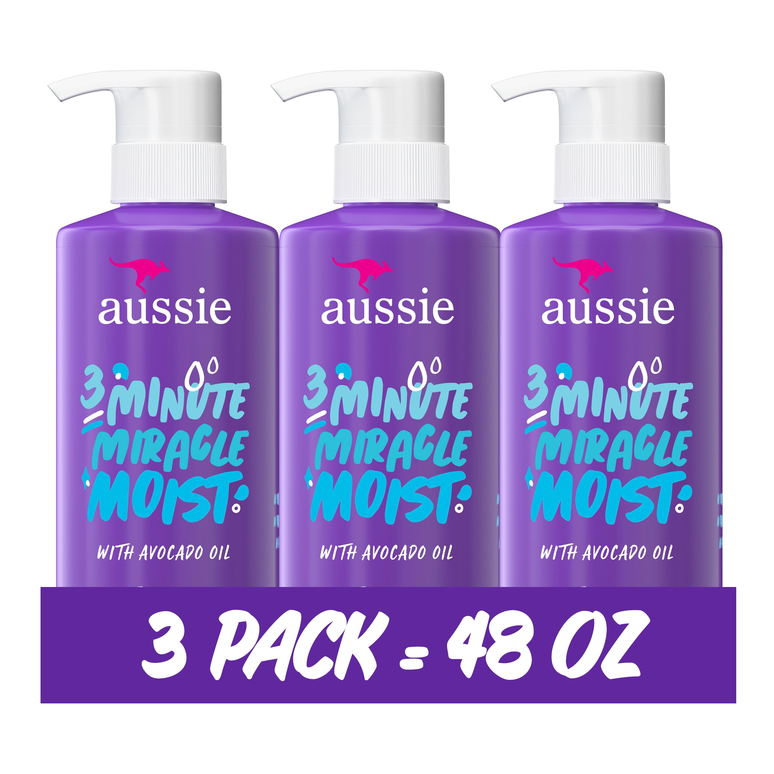 Aussie 3 Minute Miracle Moist Conditioner, Paraben Free, Twin Pk