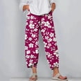 thumbnail image 2 of Capri Pants for Women Plus Size Summer Printed Comfor table Loose Wide Legs Fashion Casual Ladies Capris Pants, 2 of 5