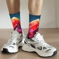 thumbnail image 6 of Bingfone Compression Socks for Women and Men Long Socks for Running Athletic Cycling Nurse- Colorful Stone World, 6 of 6
