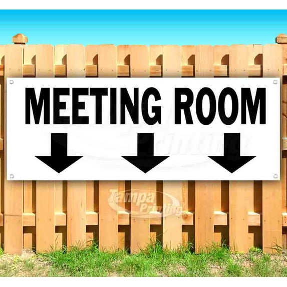 Meeting Room 13 oz Vinyl Banner With Metal Grommets