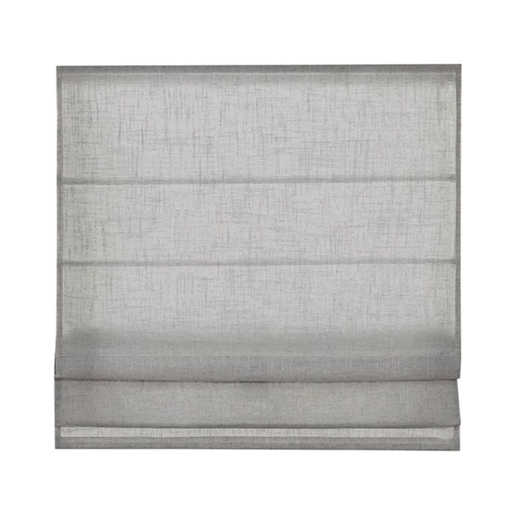 MAYEERTY Linen Blend Light Filtering Cordless Roman Shade, Grey, 29"x 64"