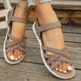 thumbnail image 4 of Dakaela Summer Sandals for Women Orthopedic Strappy Hiking Walking Shoes with Arch Support Comfortable Casual Slip on Sandal Size 9, 4 of 9