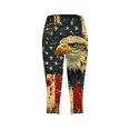 thumbnail image 3 of DDAPJ pyju 4th of July American Flag Leggings for Women Butt Lift Elastic Waist Yoga Pants Summer Casual Capri Pants Todays Sales Multicolor M, 3 of 5