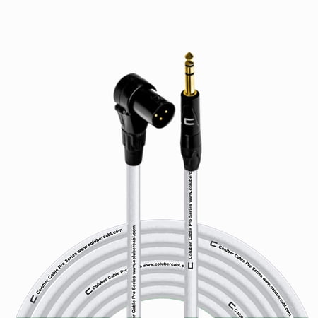 Coluber Cable Right Angle XLR Male to 1/4" TRS Male Balanced Audio Connector
