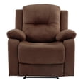 thumbnail image 2 of Poundex   Furniture   Microfiber   Recliner   in   Chocolate, 2 of 9