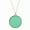Mint, variant on Silver Plated Round Pendant Necklace Circle Disk Long Chain Women Jewelry