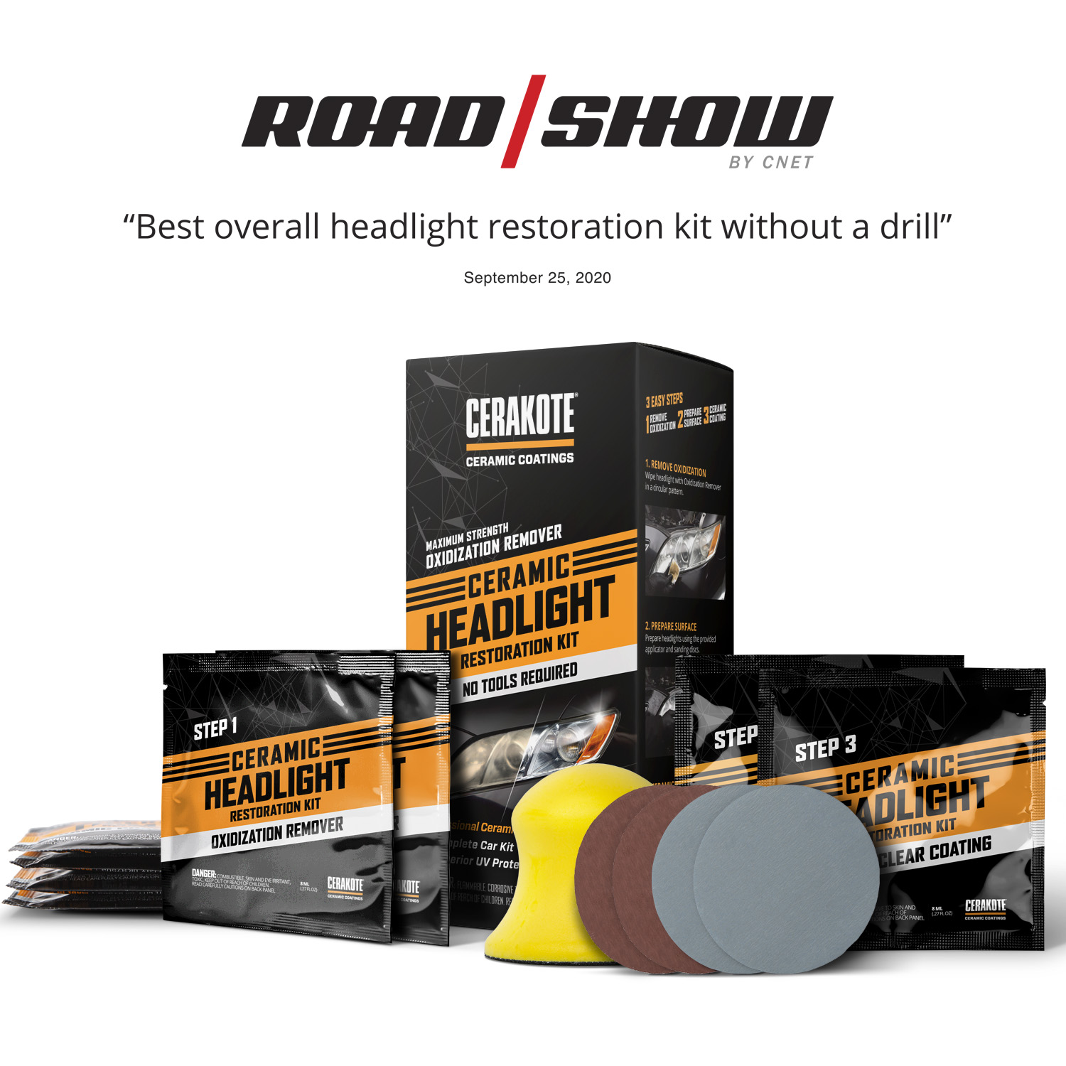 CERAKOTE® Ceramic Headlight Restoration Kit - Maximum Strength Oxidation Remover - image 4 of 7