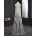 thumbnail image 2 of EllieWely 1 Tier Floor Length 2 M(79 inch) Plain Tulle Wedding Bridal Veil With Metal Comb White, 2 of 5