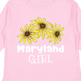 thumbnail image 4 of Inktastic Maryland Girl Black Eyed Susans Flowers Girls Long Sleeve Toddler T-Shirt, 4 of 5
