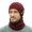 Claret-red, variant on Beanie Hat Scarf Set Men Autumn Winter Fluffy Knitted Cap Neck Warmer Headwear