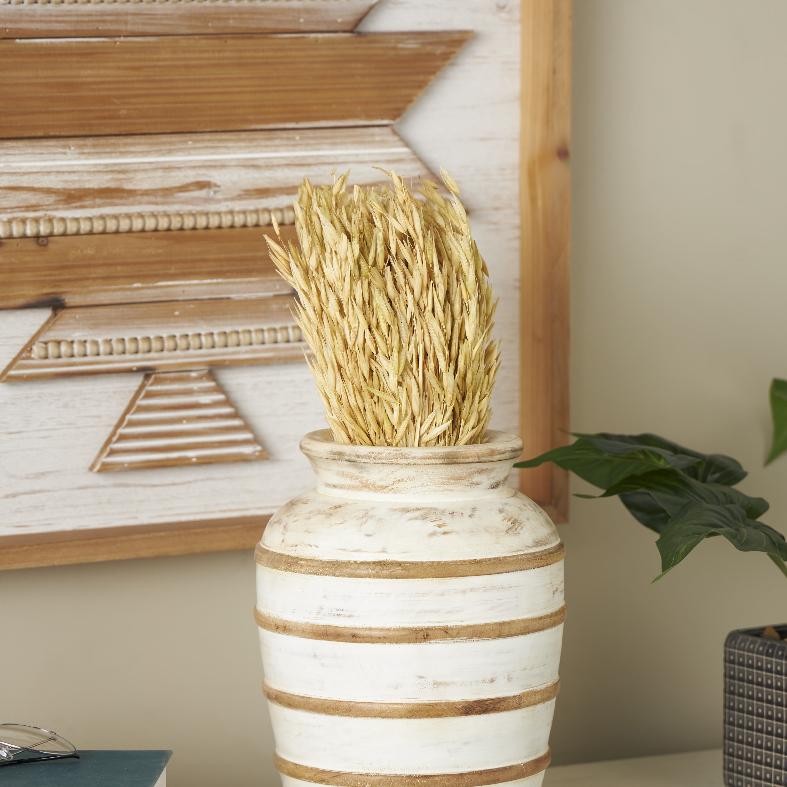 17" Handmade Wheat Stalk Bundle Dried Plant Natural Foliage Grass Bouquet, by DecMode
