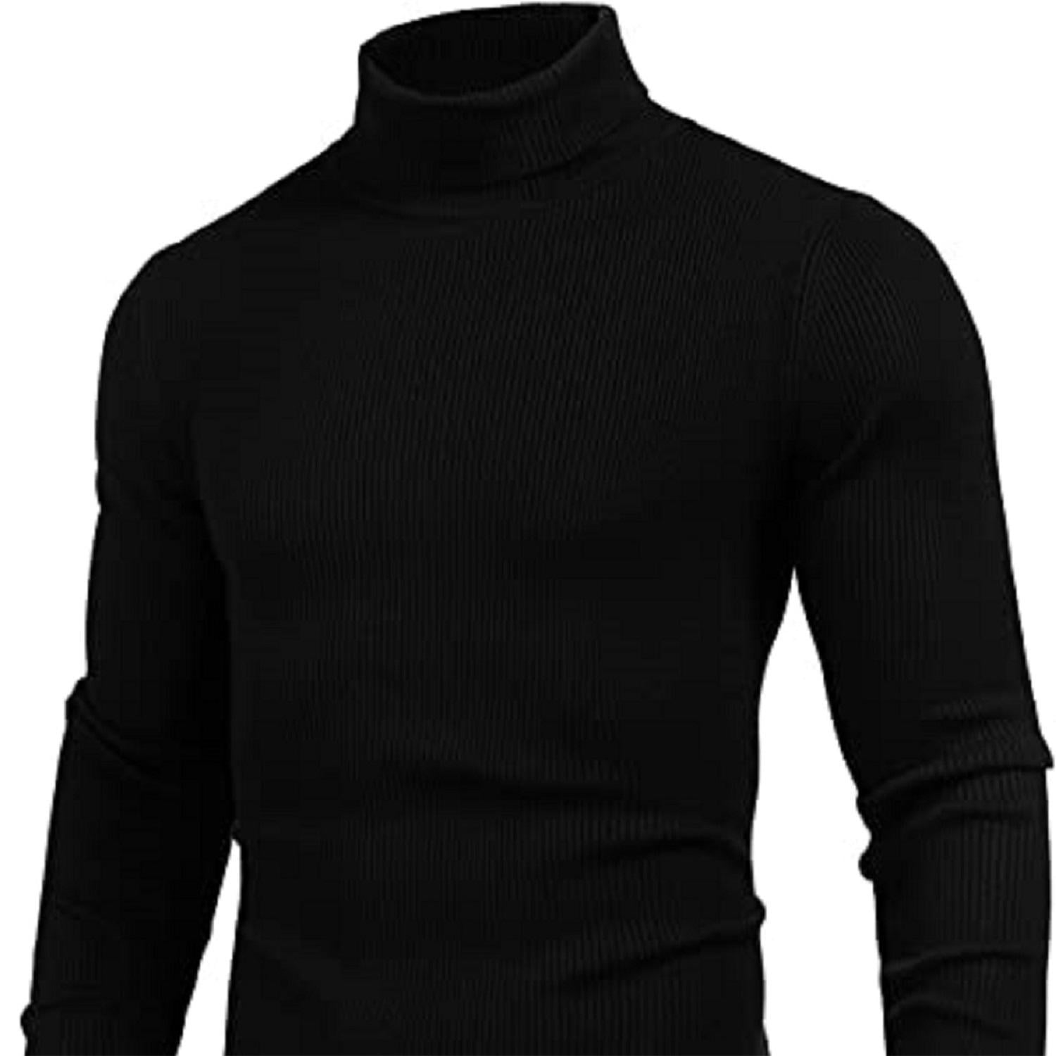 Daupanzees Mens Slim Fit Turtleneck Sweater Long Sleeve