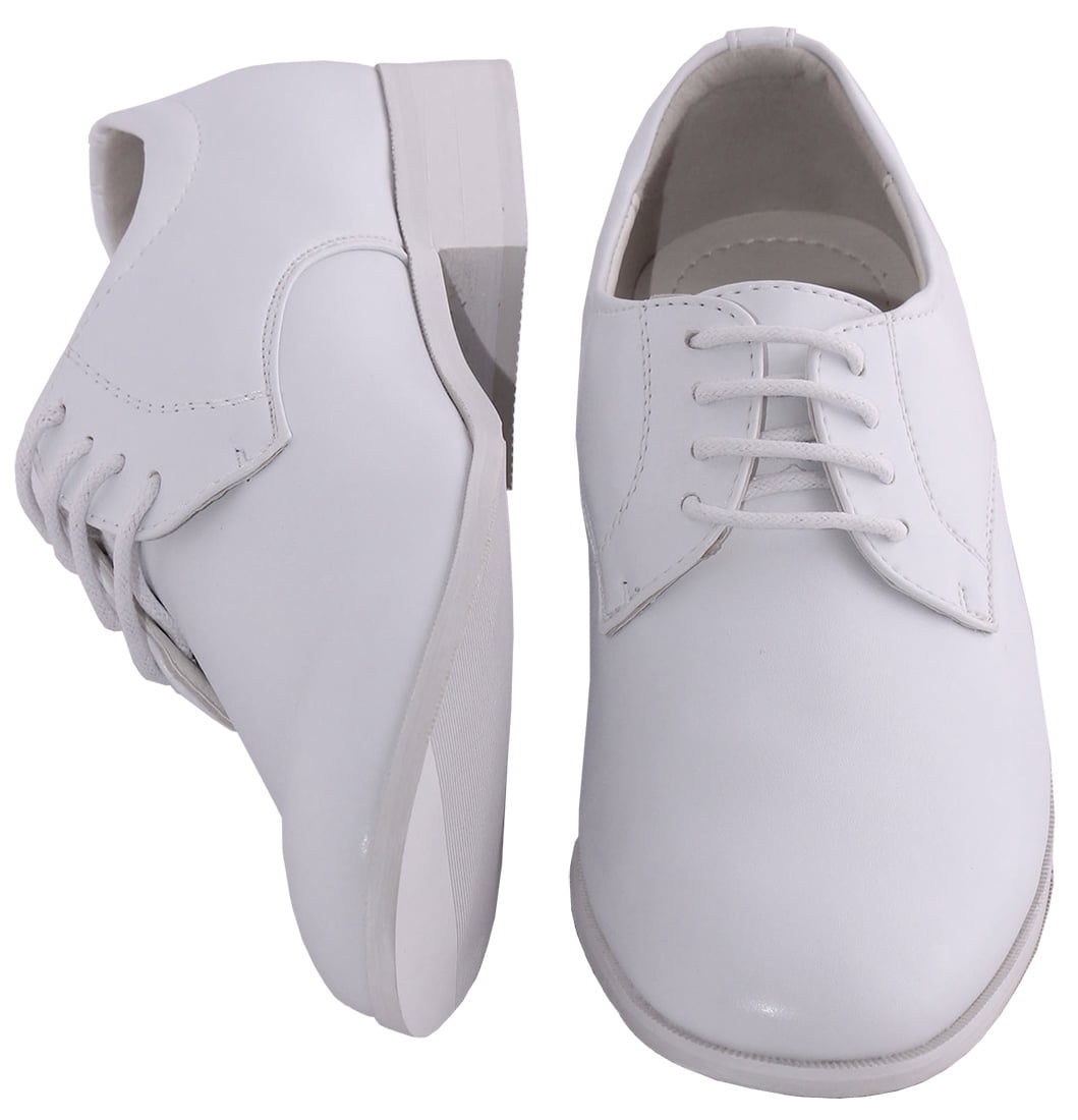youth white dress shoes