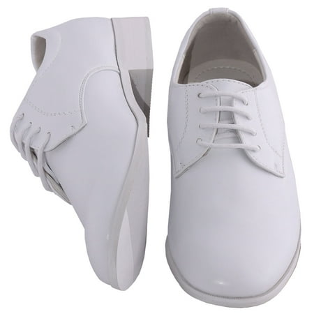 Kids Dress Shoe Matte White Round Toe (Best Kids Dress Shoes)